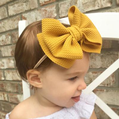 China Lovely Hair Decoration Child Bow Headbands Platform Bowknot Hair Bands For Baby Kids Turban Head Wraps Headband Hair Accessories for sale