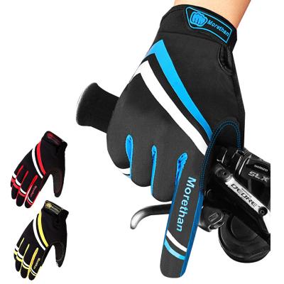 China Autumn Full Finger Breathable Polar Unisex Mow Cycling Mountain Bike Cycling Gloves 5MM Non-slip Road Racing MTB Pads For Women Men for sale