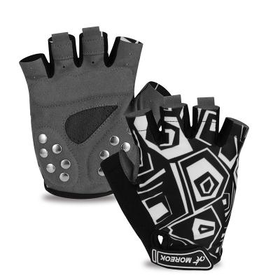 China MOREOK Unisex Breathable Half Finger Rising 5MM Non-slip SBR Pads Mountain Bike Gloves Road Racing Cycling Cycling Gloves For Women Men for sale