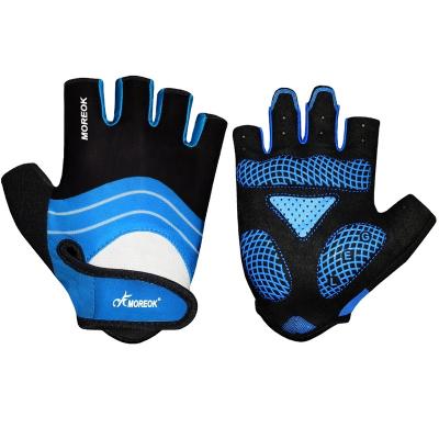 China MOREOK Unisex Summer Breathable Half Finger Rising 5MM SBR Protection Road Bicycle Mountain Bike Non-Slip Racing Cycle Gloves For Men for sale