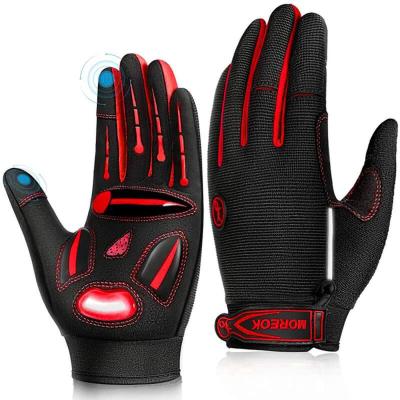 China MOREOK Unisex Full Finger Gel Protection Road Racing Mountain Bike Breathable Non-slip 5MM Riding Gloves Cycling Bicycle Gloves For Men for sale