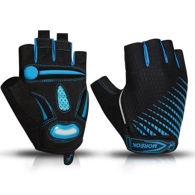 China Road Bike Gloves Short Finger 5MM Recycling Shockproof Non-slip Gel Pads Road Bike Gloves Racing Mountain Bike Cycling Riding Gloves for sale