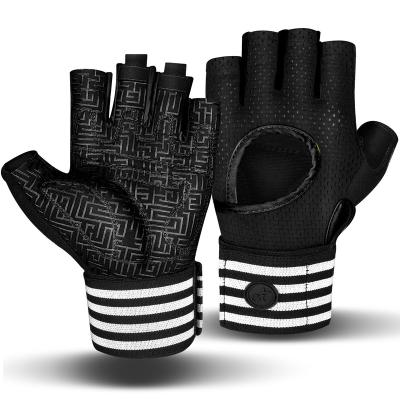 China Non-slip Breathable/Flexible Non-slip/Protective Extra Gloves Weightlifting Exercise Fitness Workout Gloves Men Women Half Finger Grip Training Gym for Dumbbel, Rowing for sale