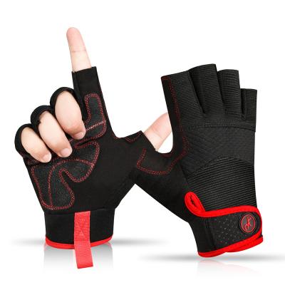 China Anti-Slip Half Finger 5MM Padded Microfiber PVC Wear Resistant Anti-Vibration Anti-Slip Mechanical Work Safety Gloves Men General Women for sale