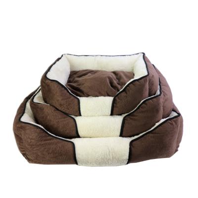 China New Breathable Cotton Fluffy Luxury Pet Beds Bound Washable Dog Cat Mattress Bed for sale