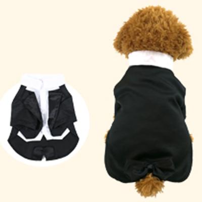 China Viable Wholesale Lovely And Cute Groom Tuxedo Pet Wedding Shirt Clothes Pet Clothing Dog Clothes for sale