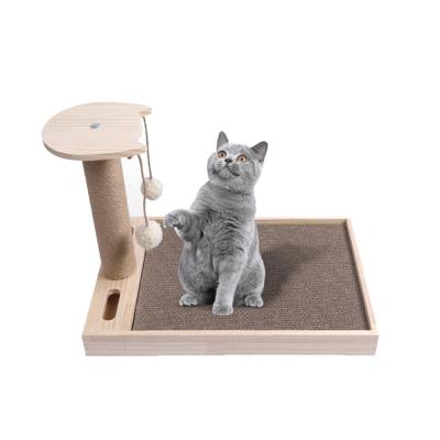 China Sisal Safe New Viable Pet Products Cat Climbing Tree Multifunctional Comfortable Wooden Cat Scratcher For Cat for sale