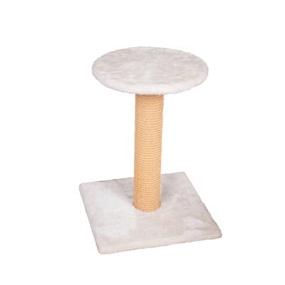 China Sustainable Comfortable Wool Fabric Soft Nap Cat Tree Small Wooden Cat Climbing Tree For Cat Scratching Furniture for sale