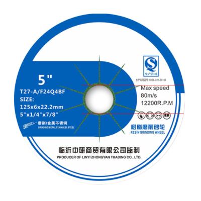 China Durable Durable 5Inch 125X6X22.2MM Abrasive Grinding Disc Wheel From China for sale