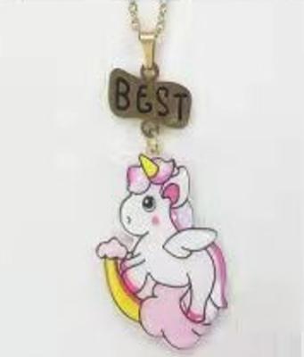 China CLASSIC popular children's cartoon English brand and multiple color, stars, moon, love, watermelon as decoration rainbow color Unicorn Necklace for sale