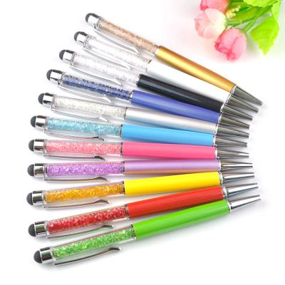 China Cell Phone 100 Pcs/Cute Crystal Diamond Ballpoint Pens Stationery Ballpen 2 Spell Pen In Office Crystal Pen 11 Touch Stylus 1 School Colors for sale