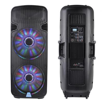 China Plastic Audio Cabinet Pro PML215AXQ-LED Accuracy 300W Powered Speaker Dual 15 Inch Active DJ Speaker DJ for sale