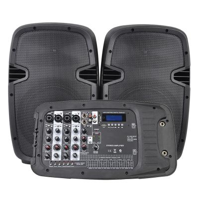 China Pro Plastic Accuracy PML10SG-BT Audio Cabinet 10 Inch Active PA System With 6ch Power DJ Mixer for sale