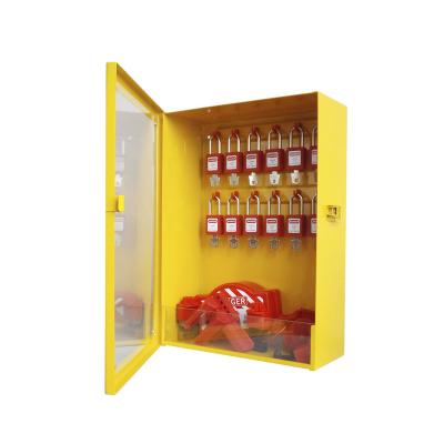 China Easy To Scab And Adjust Space For Different Size Lockout Safety Metal Lockout Tagout Station With Door for sale