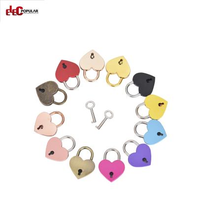 China Zinc Alloy Colorful Heart Shape Love Lock For Valentines Day Gifts for sale