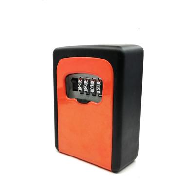 China Aluminum Alloy 4Digit Security Lock Box Key Box Security Box Organizer Combination Outdoor Safe Storage Key for sale