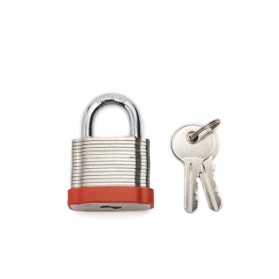 China Rigid steel lock beams provide excellent protection against small laminated padlock and theft stainless steel key for sale