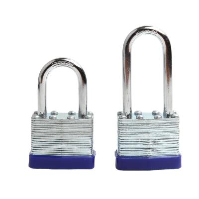 China Rigid Steel Lock Beams Provide Excellent Theft Protection Anti-Theft Laminated MetalCylinder Rectangular Mini Padlock for sale