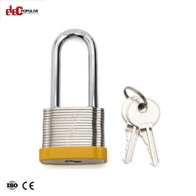 China Rigid steel lock beams provide excellent protection against theft security long snag aluminum laminated padlock for sale