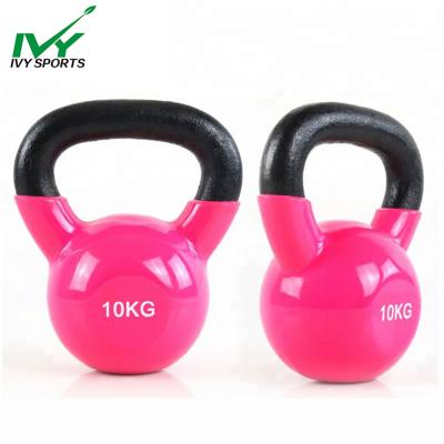 China Colorful Gym High Fitness Fitness Exercise Redemption Vinyl Coated Kettlebell Free Weight Dip Iron Kettlebell for sale