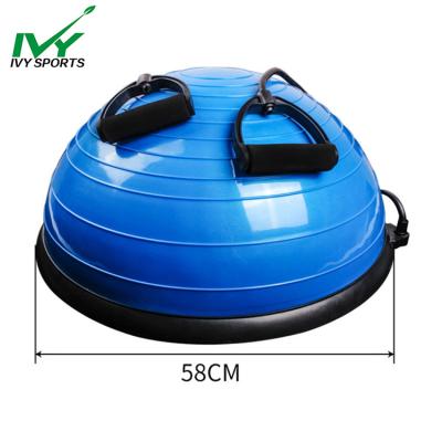 China PVC+ABS+Rubber Non-Toxic Multi Colored Rubber Yoga Pilates Balance Fitness Wave Speed ​​Balance Ball Half Ball for sale