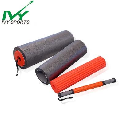 China High Density Yoga Exercise Acupuncture Point Yoga Exercise Body Massager Set 3 in 1 Foam Roller for sale