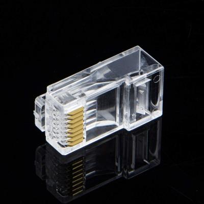 China audio & Transparent Cat6 Video / Ethernet Cable Crimp Connectors UTP Network Plug Cat5e RJ45 Connector For Solid Wire And Standard Cable for sale