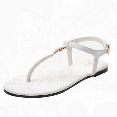 China Damping Factory Custom White Casual Flip Flop Sandals Factory Ladies Flat Slippers For Women for sale