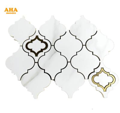 China Cheap Decorative Parquet Flower Patterns New Arrive Marble Waterjet Mosaic for sale