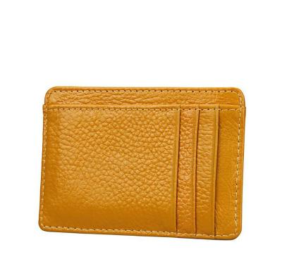 China Dreamtop DTE151 Fashion Slim Women RFID Card Case Leather Credit Card Holder for sale