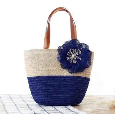 China Dreamtop DTD528 Holiday Design Summer Holiday Women Straw Bag Fashion Flower Tote Bags New Beach Tote Bag for sale