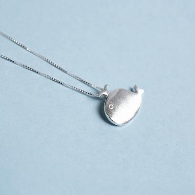 China Dreamtop Whale Shape Fashion Women Punk Pendant Necklace 925 Sterling Silver Jewelry Necklace DTS093 for sale