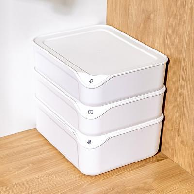 China Sustainable Plastic Drawer Type Compartmented Household Storage Box Three-in-One Storage Box For Underwear, Panties And Socks for sale