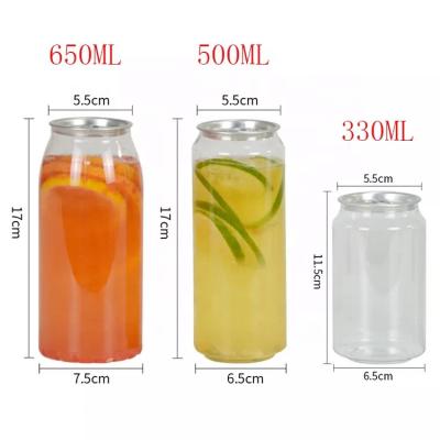 China PET Storage Pop Plastic Bottle Canned Soda Box 330ml 500ml 650ml Juice Coffee Beverage Smoothie Beverage Drink for sale