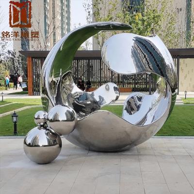 China Western Outdoor Modern Wall Art Stainless Steel Sculpture Garden Base For Sale for sale