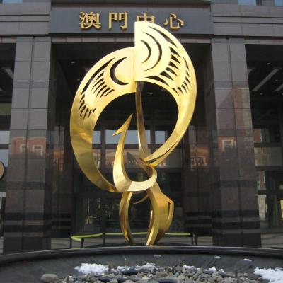 China Europe Landscape Decoration Stainless Steel Large Scale Outdoor Sculpture for sale