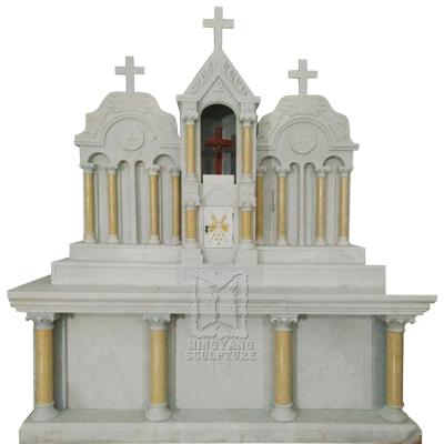 China Modern Church Altar Table Stone Hand Carved Large Size Marble Altar For Cathedral Decoration Factory Customized for sale