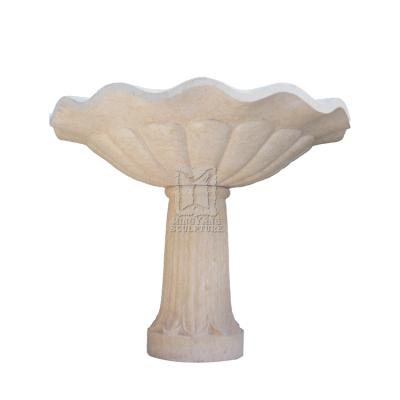 China EUROPEAN marble flower pot for garden flower pot simple open handmade egypt outdoor concise cream stone high wholesale for sale