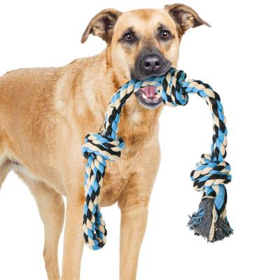 China Custom Viable Dog Chew Toy 5 Pack Set Ball Cotton Rubber Rope Squeaky Dog Toy for sale