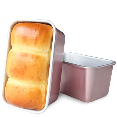 China CHEFMADE Mini Nordic Bread Baking Viable Stick Non Coating Champagne Gold Loaf Pan Bakeware Baking Tray for sale