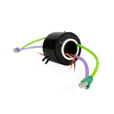 China Industrial Industrial Ethernet Slip Ring Through Bored Electrical Outlet Slip Ring for sale