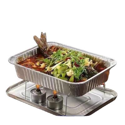 China Eco - Friendly Food Grade Aluminum Foil Serving Container / BBQ Grill Tray / Barbecue Dish for sale