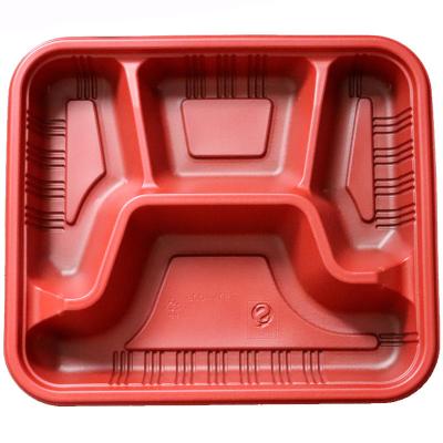 China Disposable Take Out Plastic Food Container 2/3/4 Compartment Disposable Plastic Bowls With Clear Lids for sale