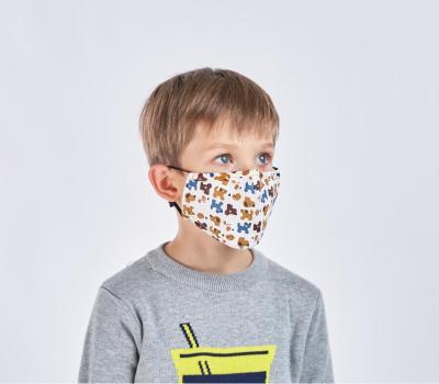 China 25pm Pollution Baby Face Dust Mask Breathable Washable Respirator With Cute Printing for sale