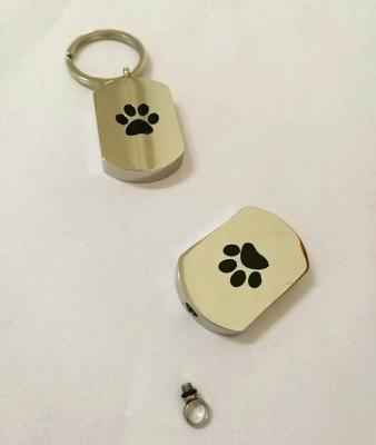 China Wenfanqi Wholesale Stainless Steel Paw Prints Stainless Steel Dog Tag Pet Cremation Jewelry for sale