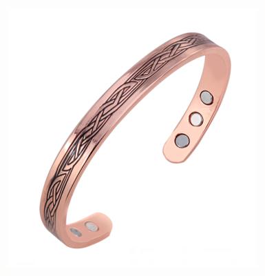 China Health Bracelet Aromatherapy Jewelry Arthritis Therapy Bracelet Men and Women Magnetic Copper Bracelet for sale