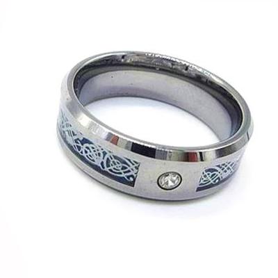 China 2017 fashionable the new launch tungsten carbide ring, Celtic Dragon Inlay, men ring shape china for sale