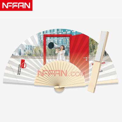 China China Custom Design Handmade Bamboo Folding Fan Hand Held Wholesale for sale