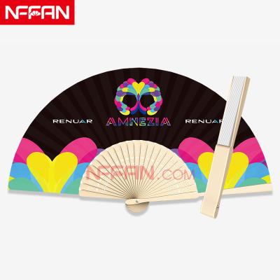 China China Customize Chinese Folding Hand Fans Bamboo Ribs With Paper Or Cloth Sheet for sale