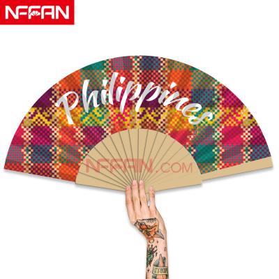 China China Custom Printed Personalized Wooden Hand Held Folding Fan for sale